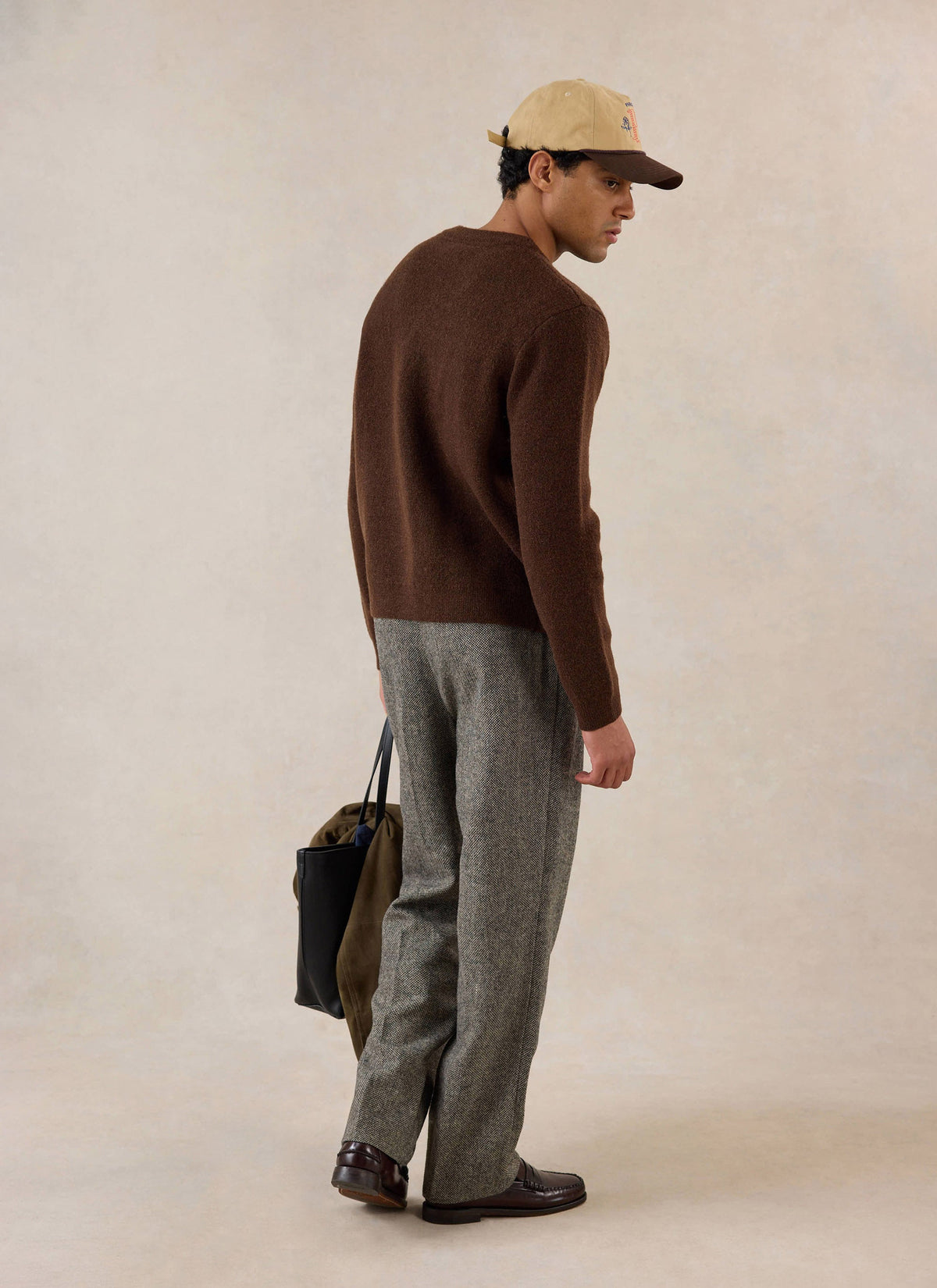 Men's Espresso Cardigan - Mohair Wool - Percival