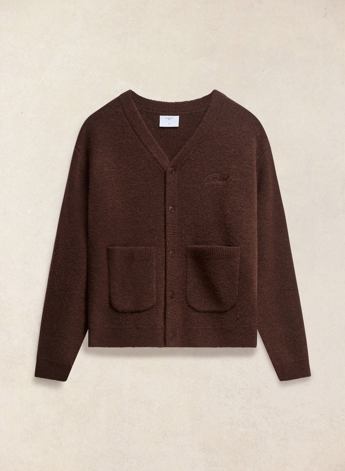 Men's Espresso Cardigan - Mohair Wool - Percival