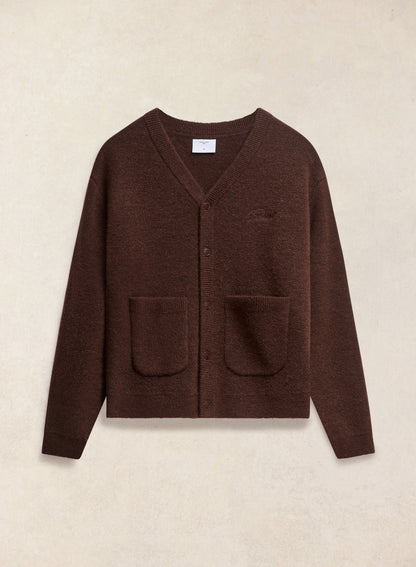 Men's Espresso Cardigan - Mohair Wool - Percival