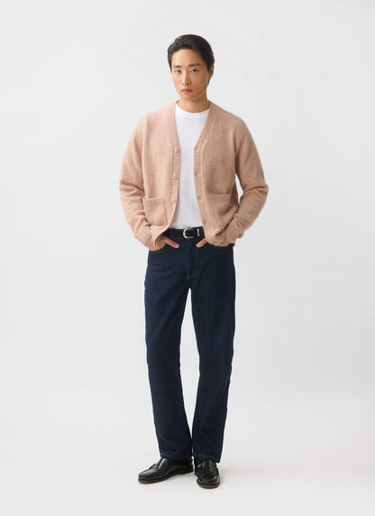 Men's Pink Mohair Cardigan - White Glove