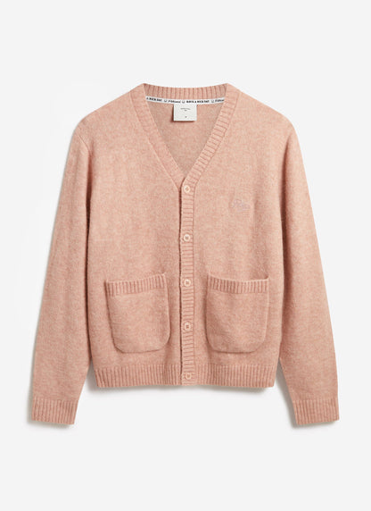 Men's Pink Mohair Cardigan - White Glove