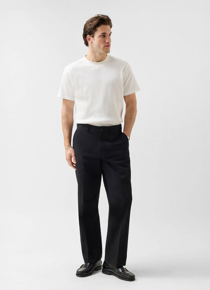 Men's Wide Leg Chino - Cotton - Black