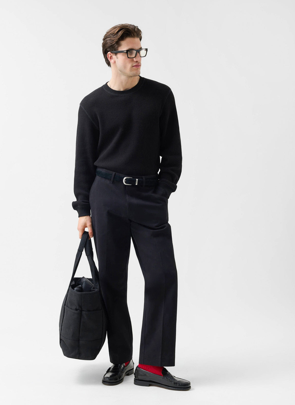 Men's Straight Leg Chino - Cotton - Black