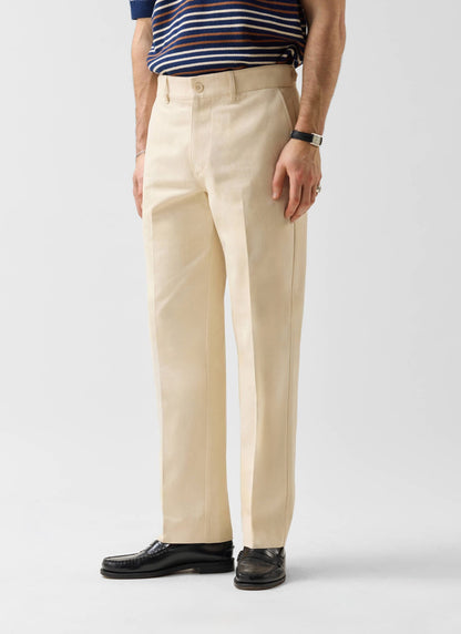 Men's Straight Leg Chino - Cotton - Ecru Cream