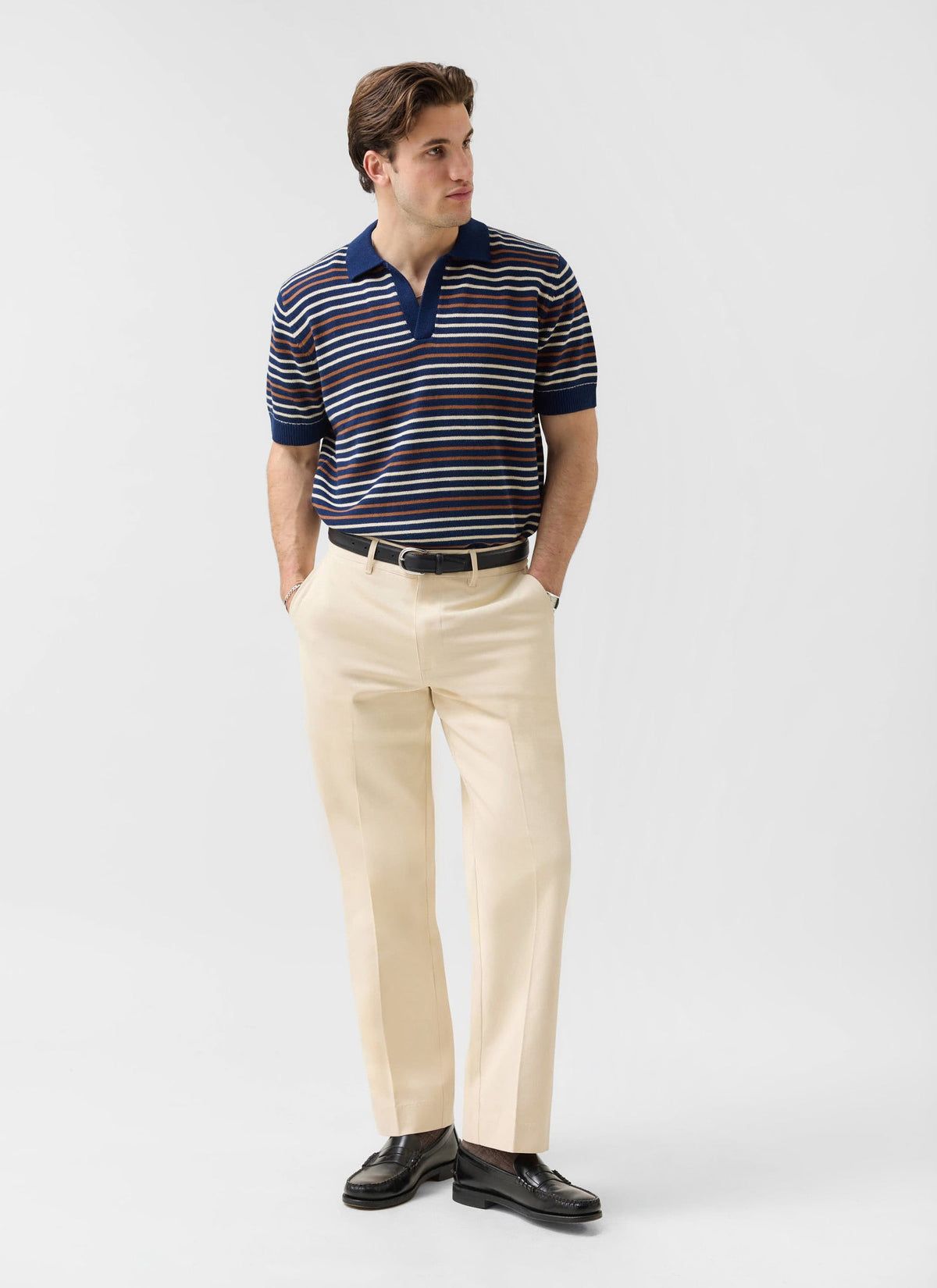 Men's Straight Leg Chino - Cotton - Ecru Cream