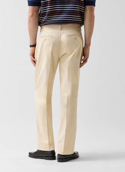 Men's Straight Leg Chino - Cotton - Ecru Cream