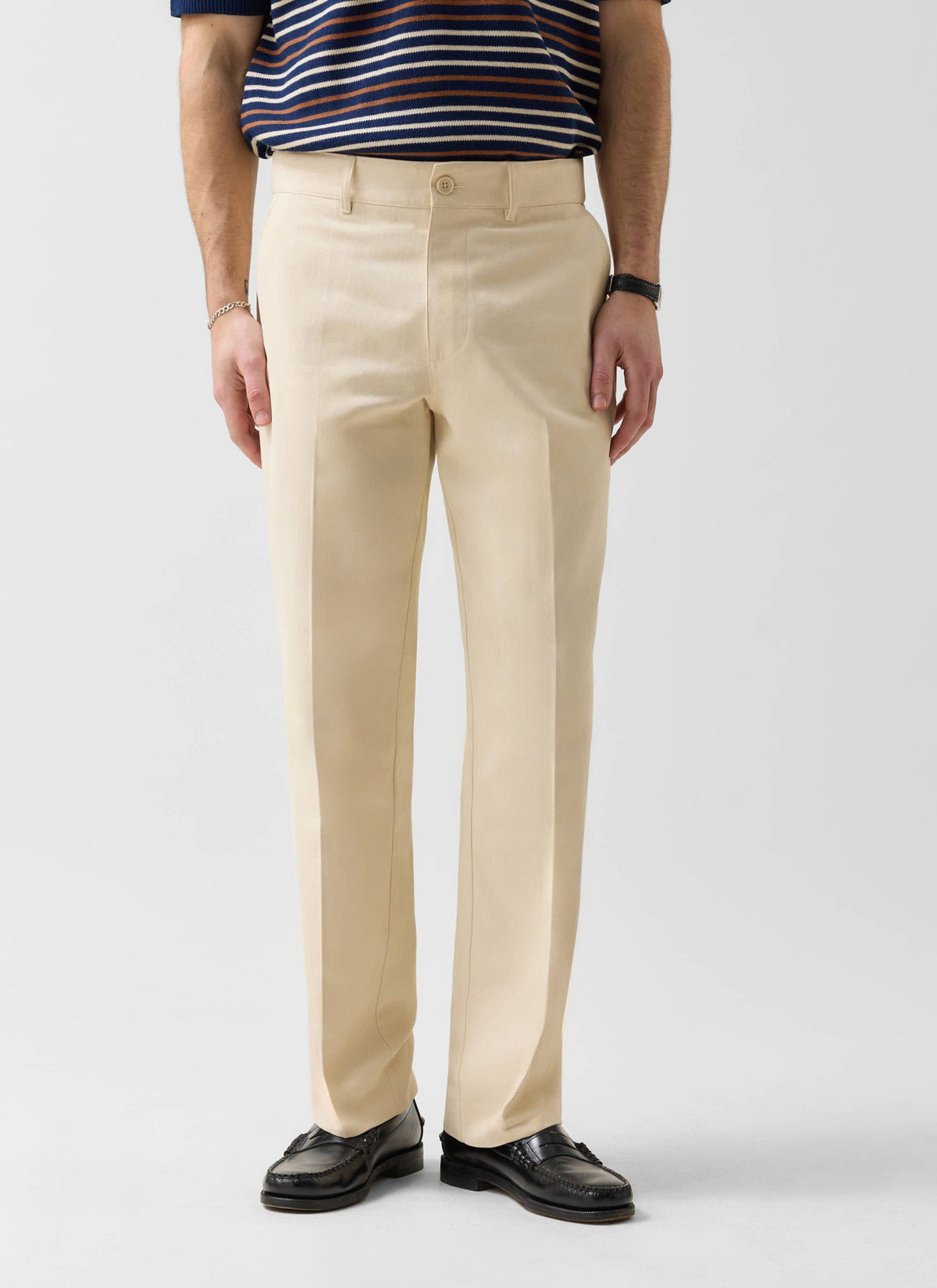 Men's Straight Leg Chino - Cotton - Ecru Cream