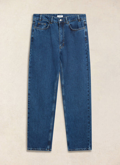 Men's Straight Leg Jeans - Heritage Denim - Cotton - Mid Wash Blue - Percival