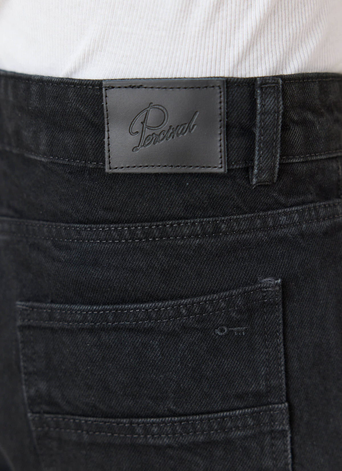 Men's Straight Leg Black Jeans - Heritage Denim - Cotton - Percival