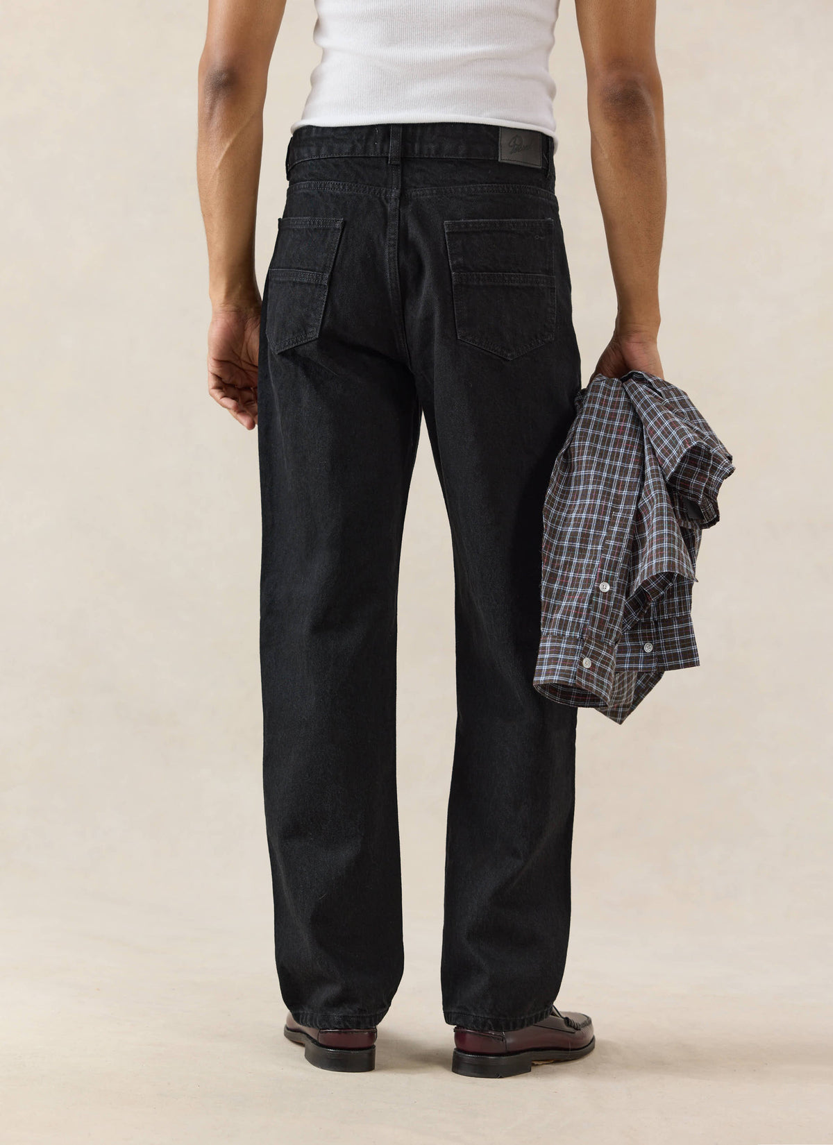 Men's Straight Leg Black Jeans - Heritage Denim - Cotton - Percival