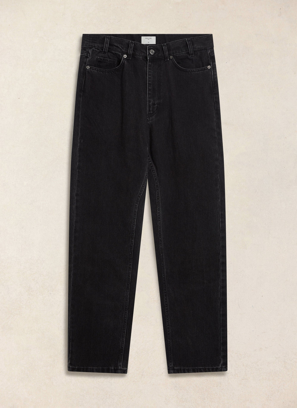 Men's Straight Leg Black Jeans - Heritage Denim - Cotton - Percival