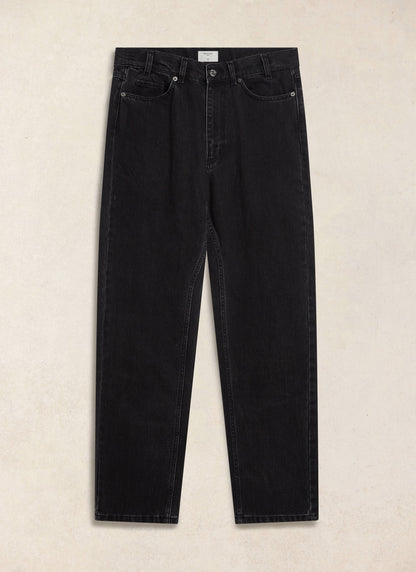 Men's Straight Leg Black Jeans - Heritage Denim - Cotton - Percival