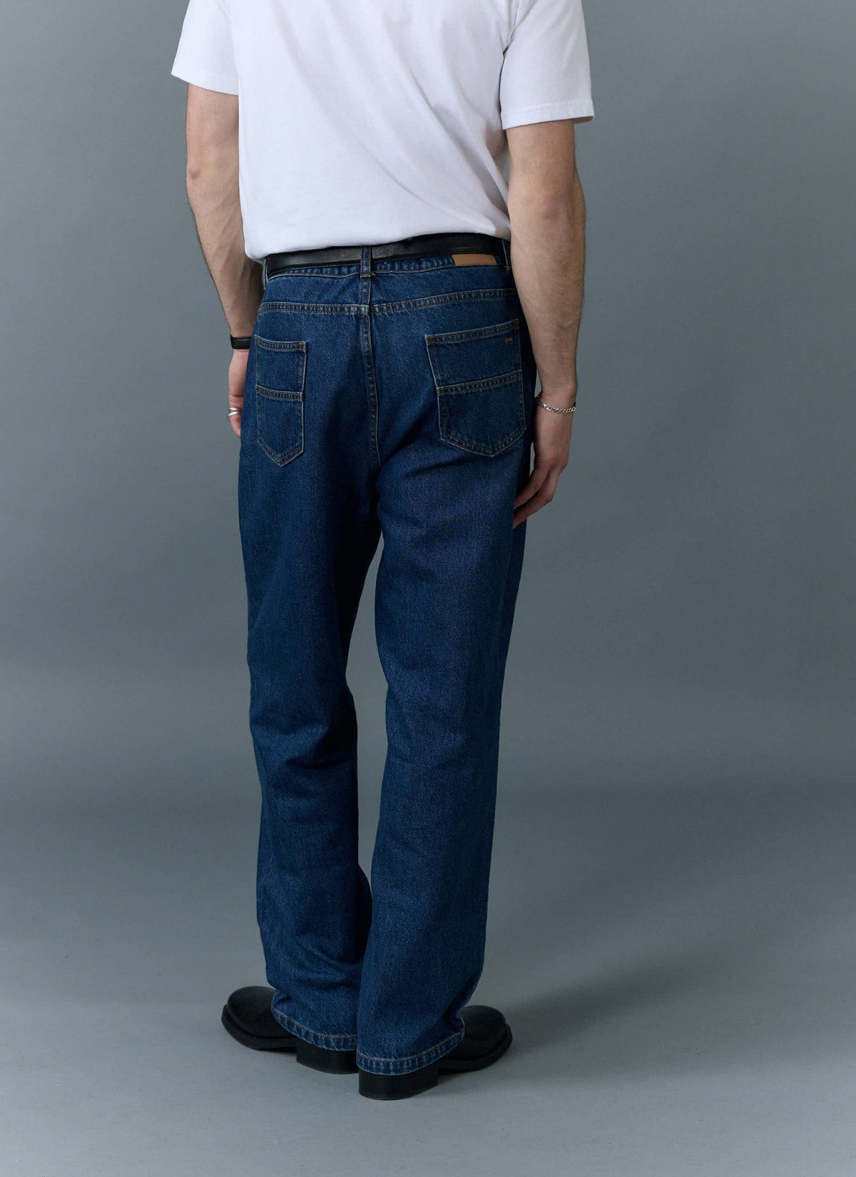 Percival Men's Relaxed Fit Jeans - Denim - Mid Wash Blue