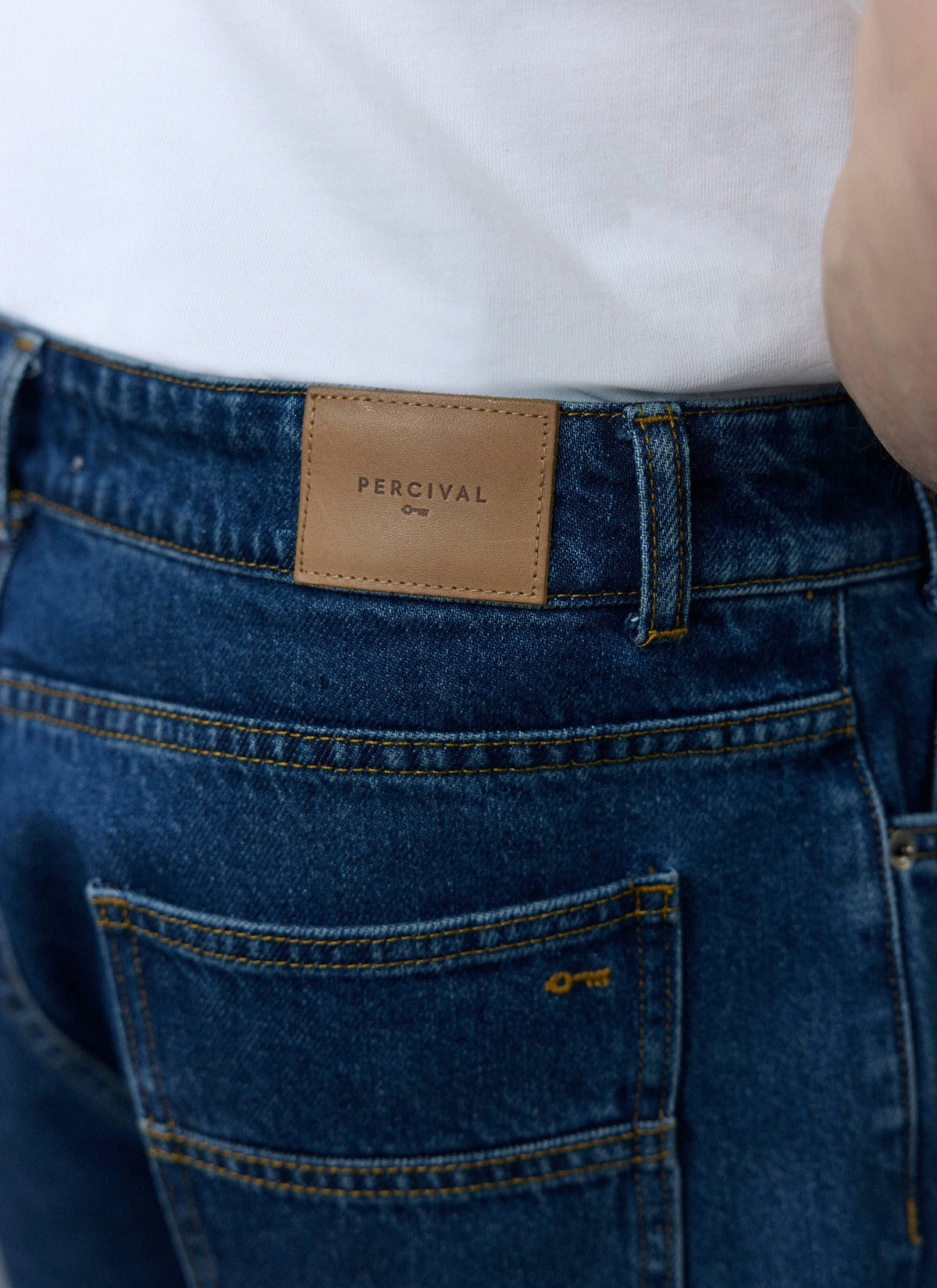 Percival Men's Relaxed Fit Jeans - Denim - Mid Wash Blue