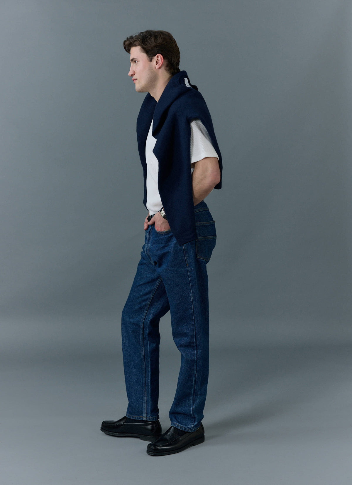 Men's Straight Leg Denim Jeans - BCI Cotton - Mid Wash