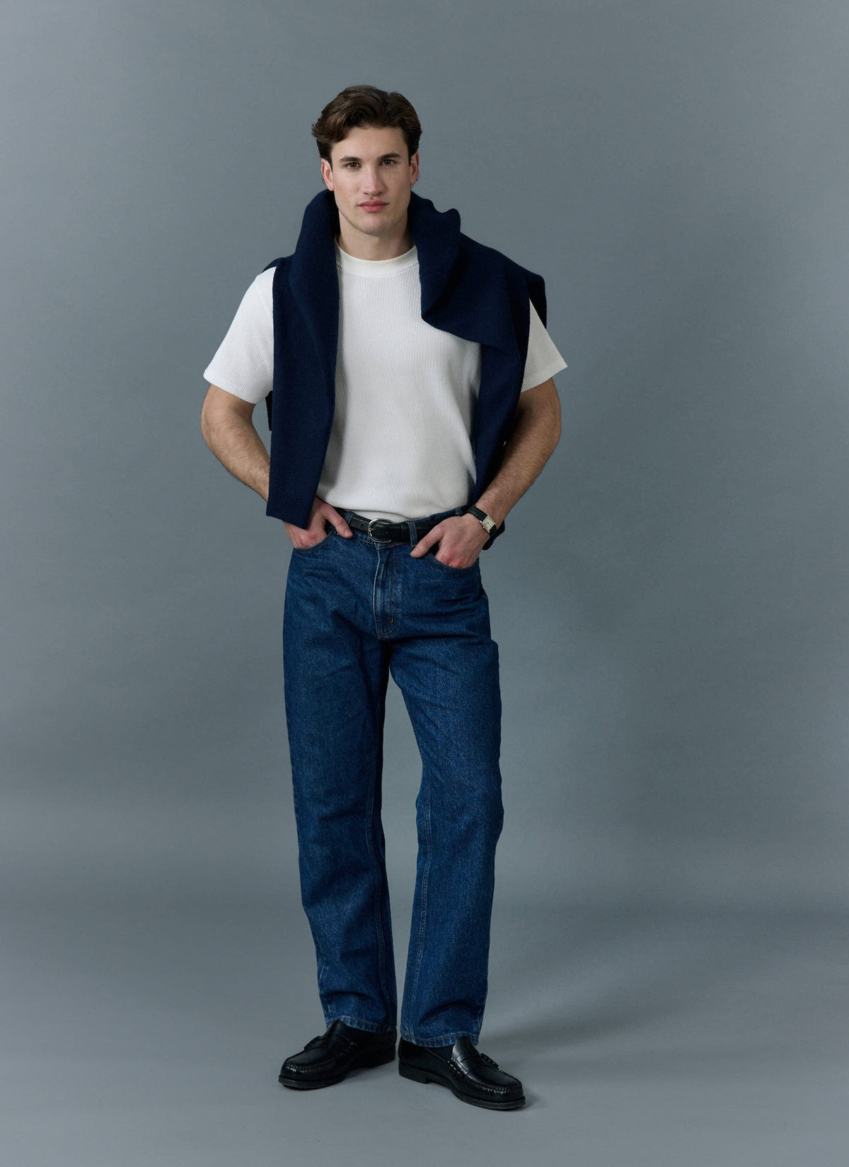 Men's Straight Leg Denim Jeans - BCI Cotton - Mid Wash