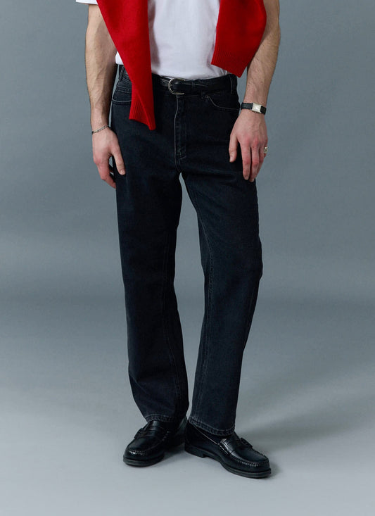 Men's Straight Leg Denim Jeans - BCI Cotton - Black