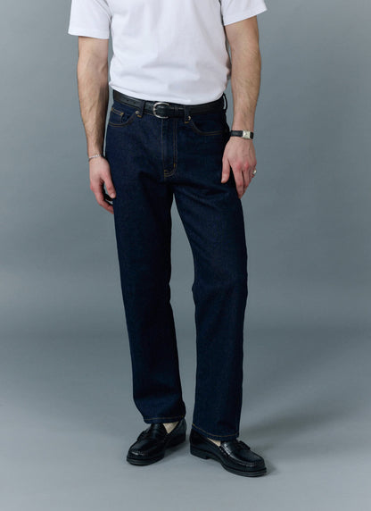 Men's Straight Leg Denim Jeans - BCI Cotton - Indigo Blue
