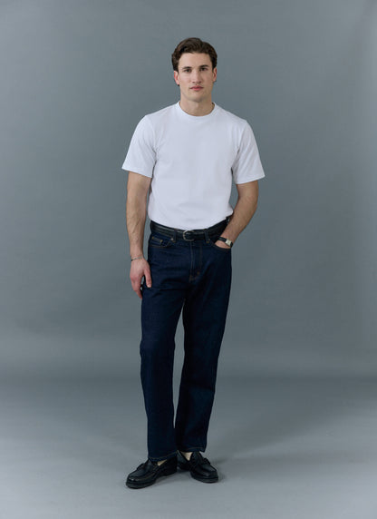 Men's Straight Leg Denim Jeans - BCI Cotton - Indigo Blue