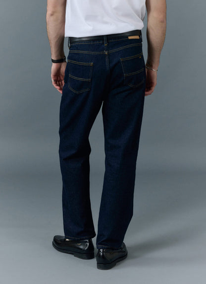 Men's Straight Leg Denim Jeans - BCI Cotton - Indigo Blue