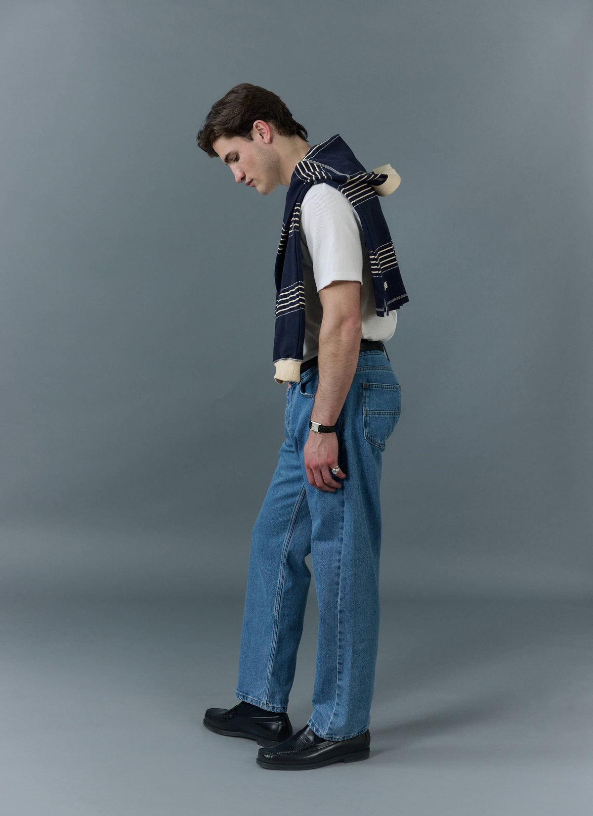 Men's Straight Leg Denim Jeans - BCI Cotton - Light Wash Blue