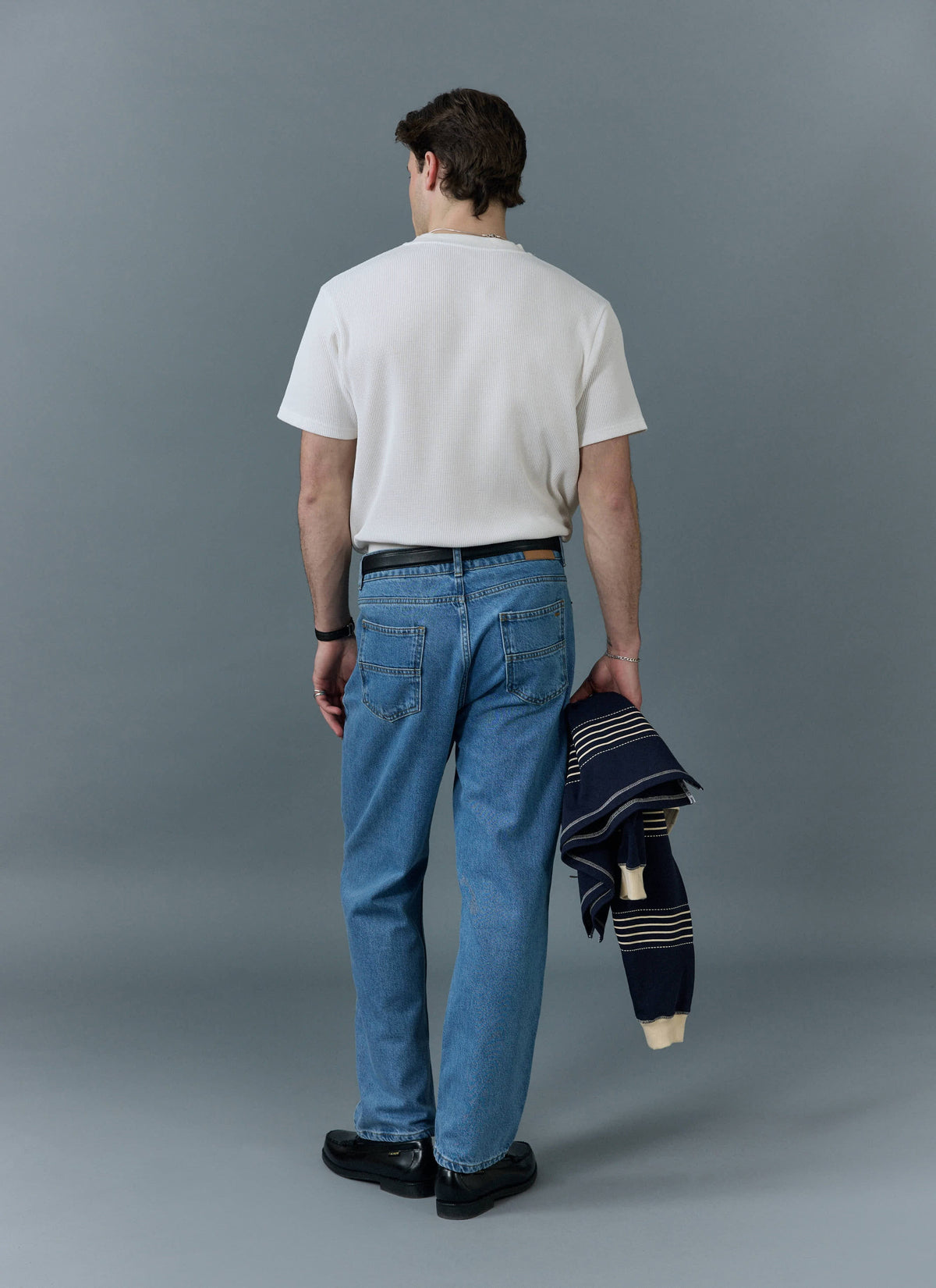 Men's Straight Leg Denim Jeans - BCI Cotton - Light Wash Blue