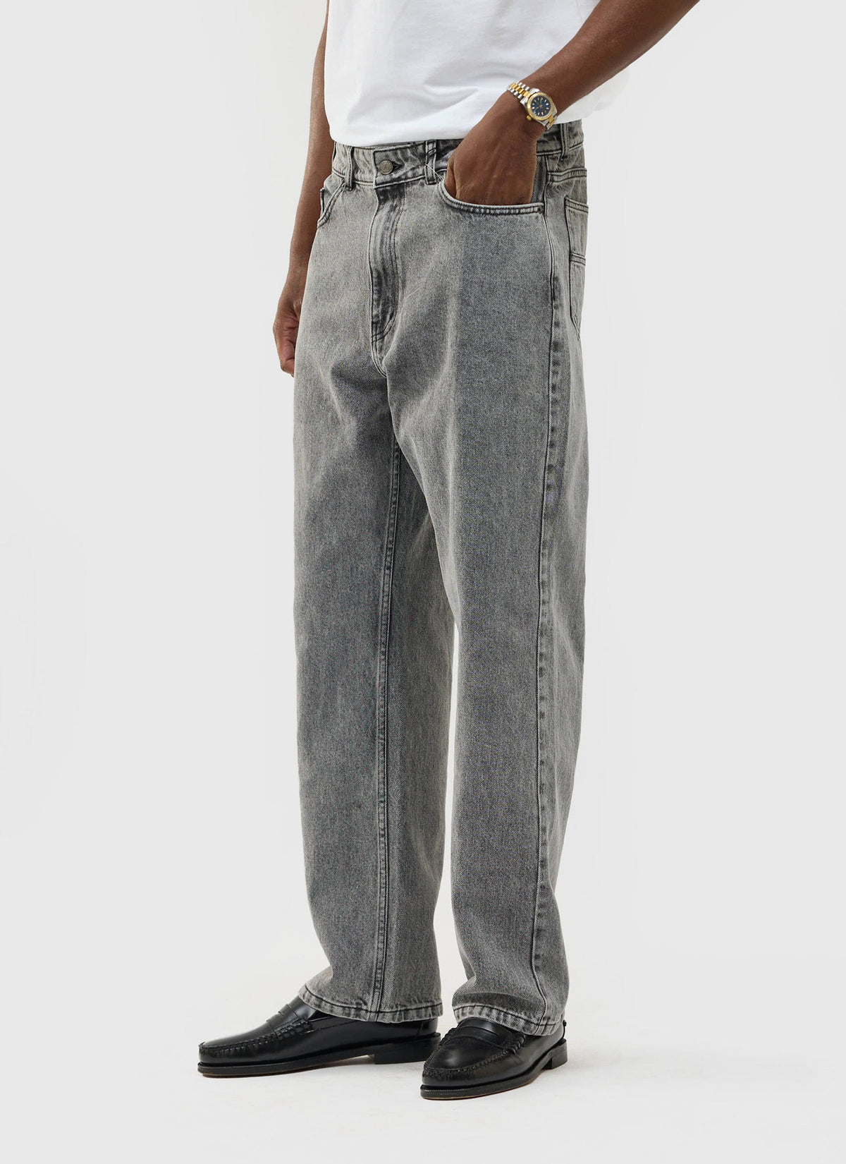 Percival Men's Relaxed Fit Jeans - Denim - Warm Grey Wash