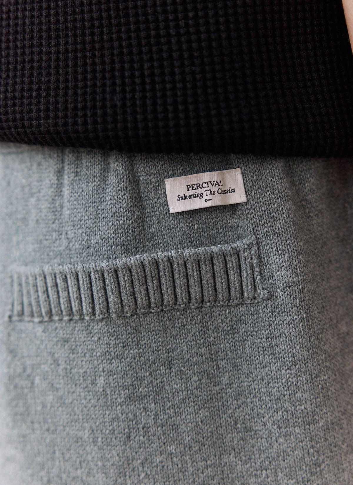 Men's Trackpants - Chronicle Knitted Straight Leg - 100% Cotton - Grey