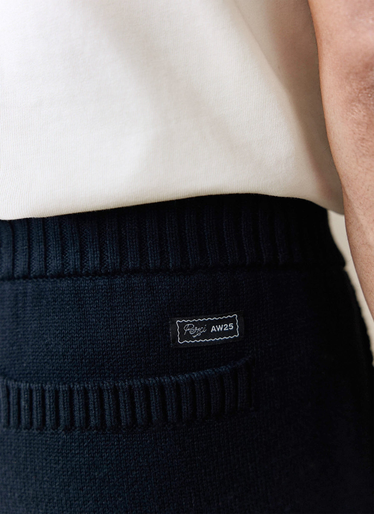 Chronicle Knitted Straight Leg Trackpants - Cotton - Black