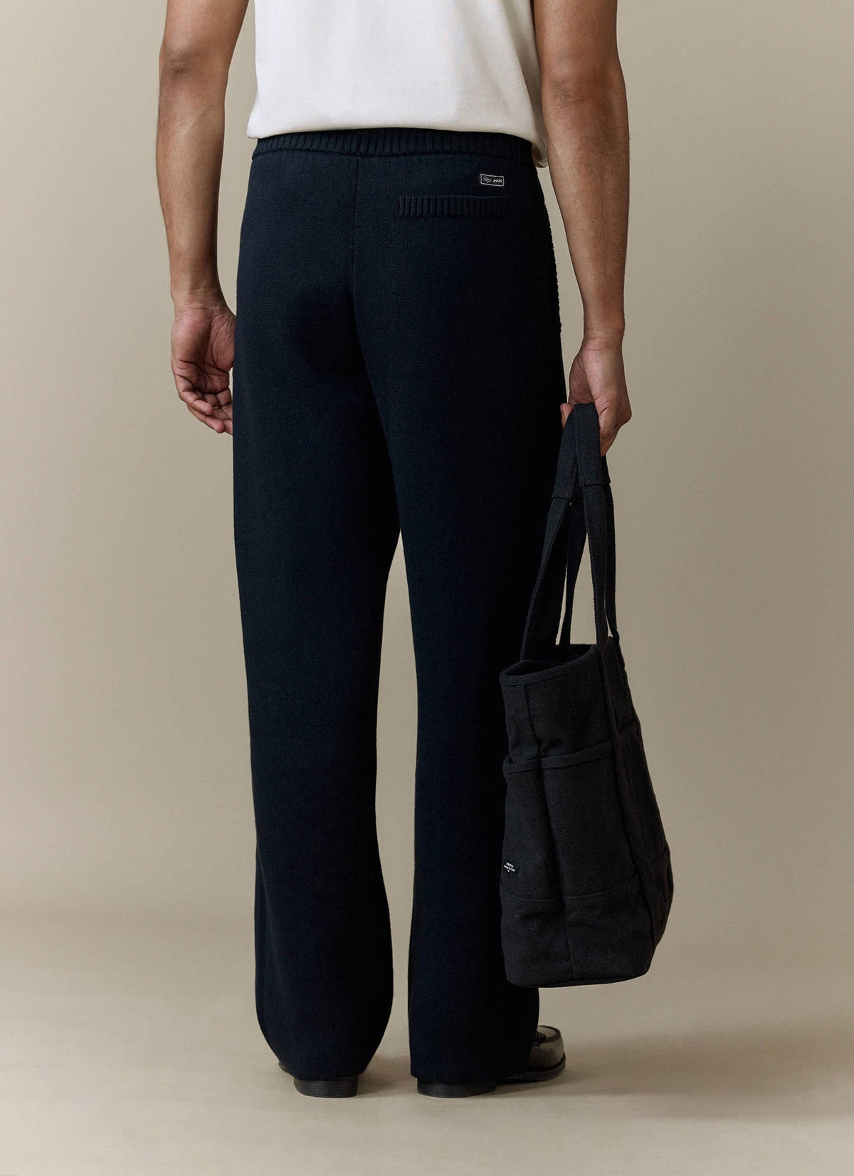 Chronicle Knitted Straight Leg Trackpants - Cotton - Black