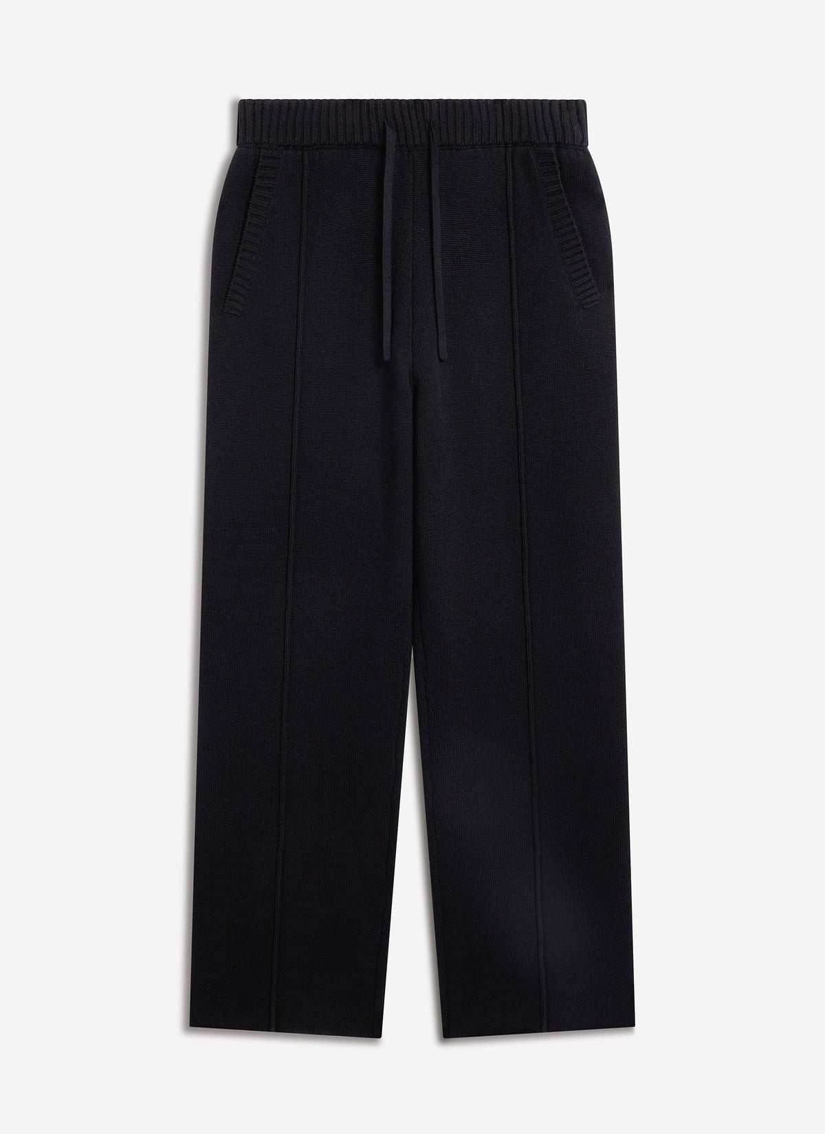 Chronicle Knitted Straight Leg Trackpants - Cotton - Black