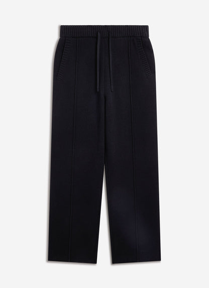 Chronicle Knitted Straight Leg Trackpants - Cotton - Black
