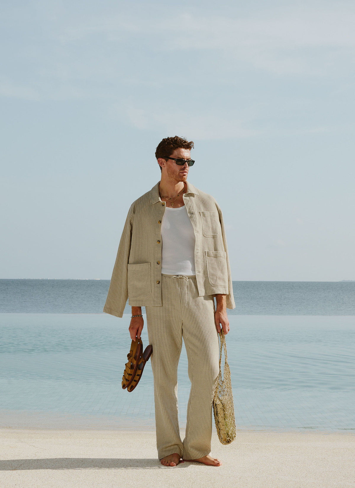Sorrento Linen Trousers - Cotton Linen - Cream