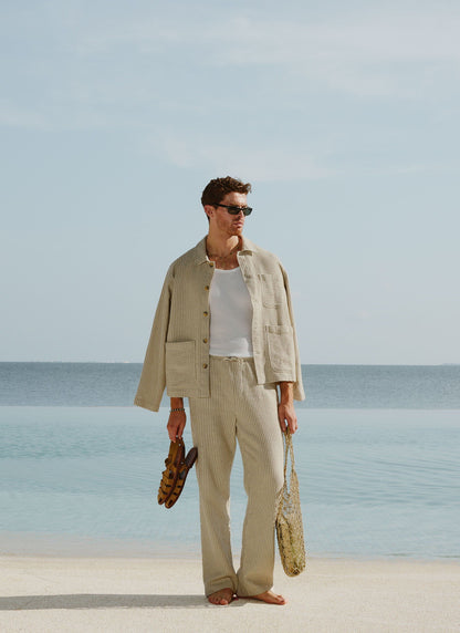 Sorrento Linen Trousers - Cotton Linen - Cream