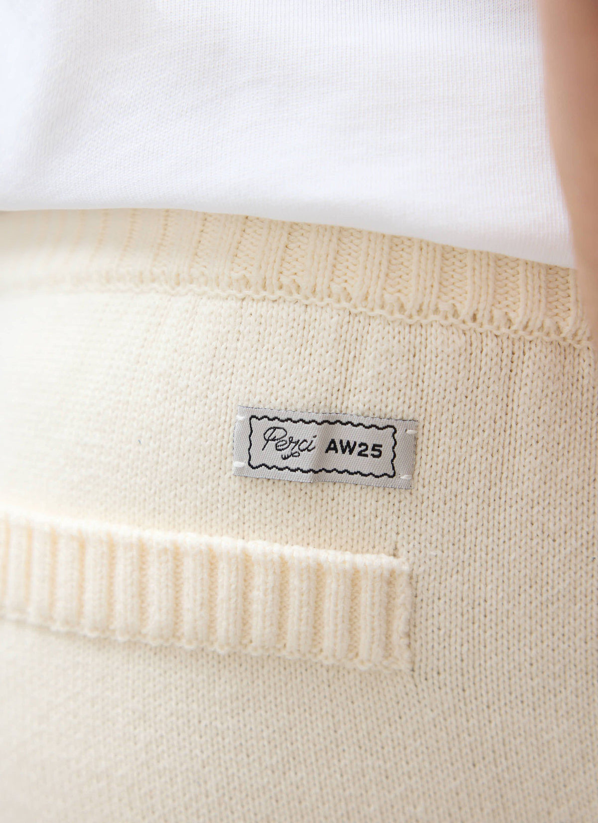 Chronicle Knitted Straight Leg Trackpants - Cotton - Cream