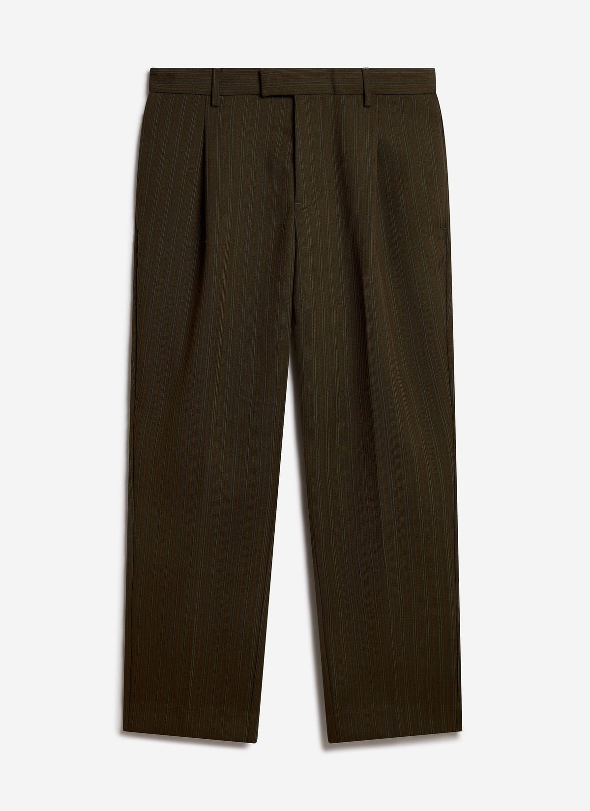 Men's Suit Trousers: Chapter - Pleated - Cotton - Forest Green