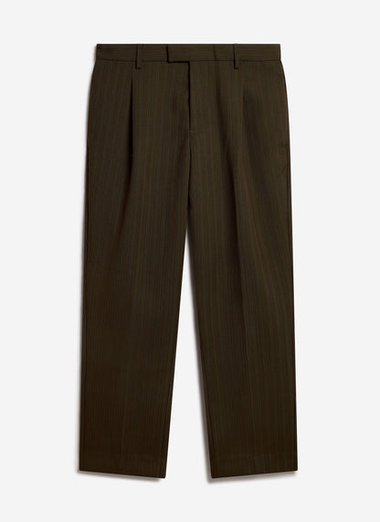 Men's Suit Trousers: Chapter - Pleated - Cotton - Forest Green