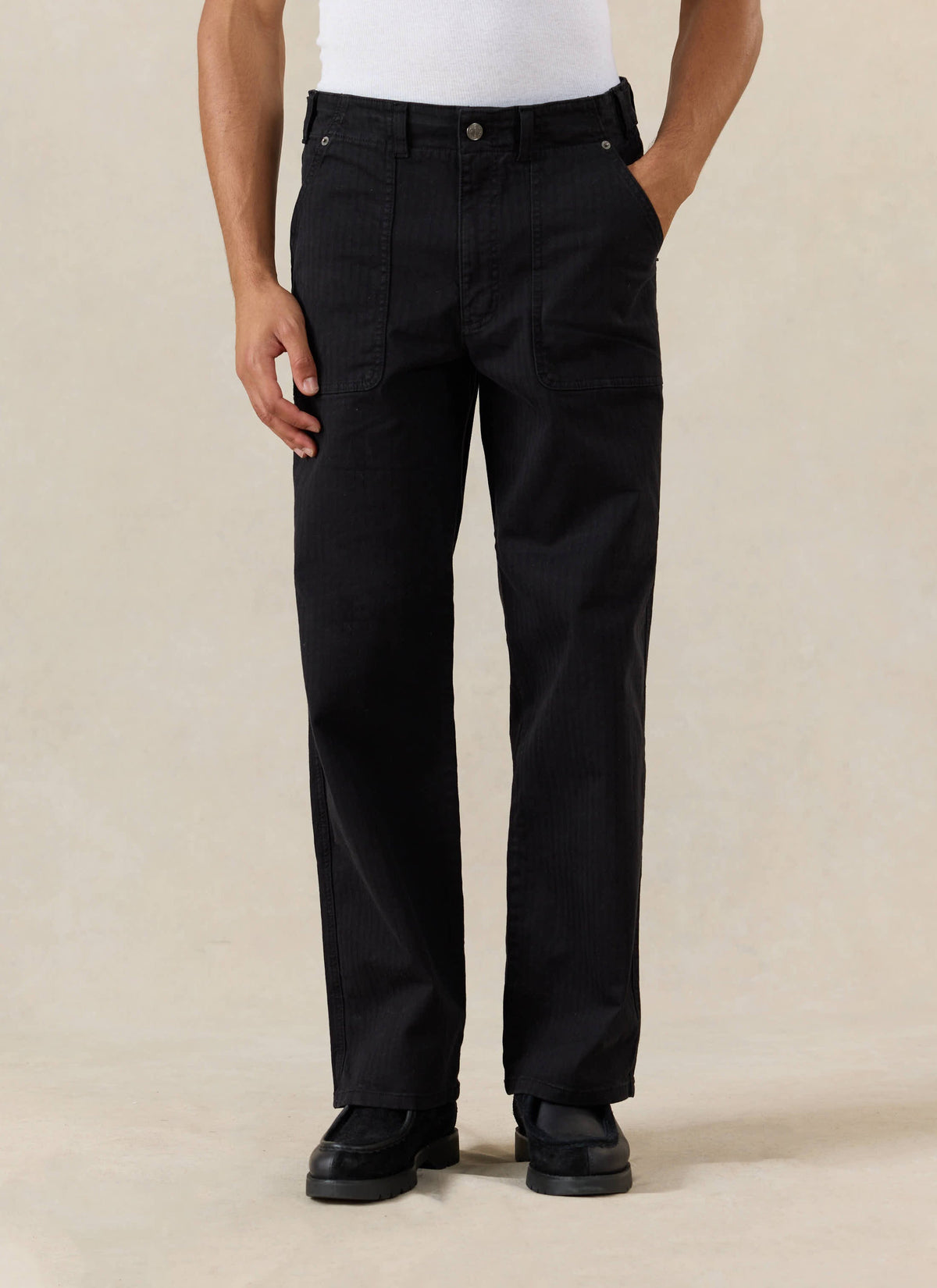 Men's Carpenter Trousers - Lungo - Cotton - Black - Percival