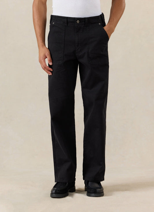 Men's Carpenter Trousers - Lungo - Cotton - Black - Percival