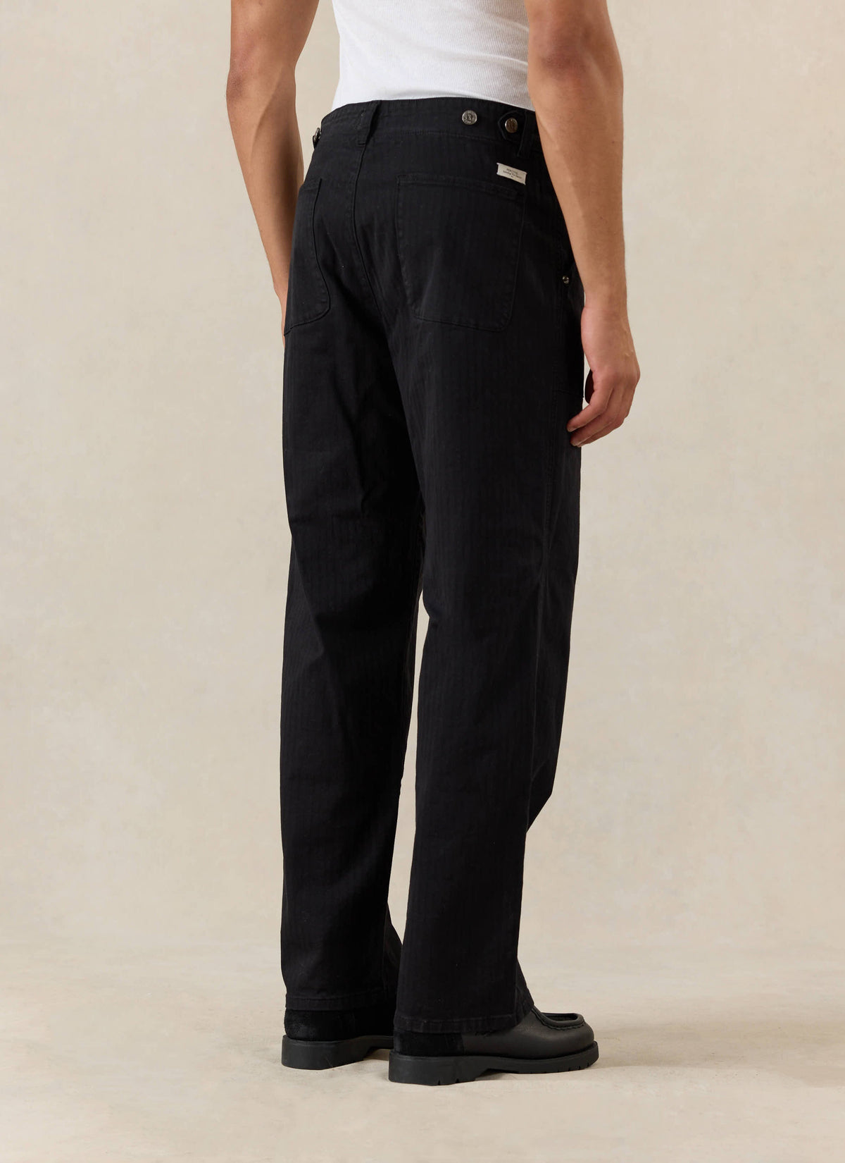 Men's Carpenter Trousers - Lungo - Cotton - Black - Percival