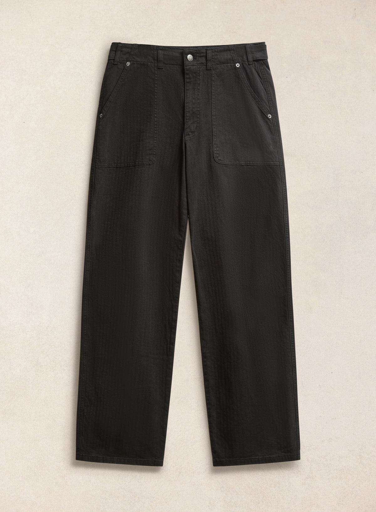 Men's Carpenter Trousers - Lungo - Cotton - Black - Percival