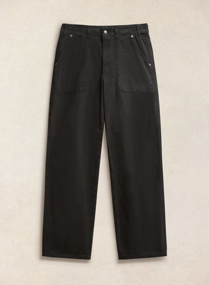 Men's Carpenter Trousers - Lungo - Cotton - Black - Percival