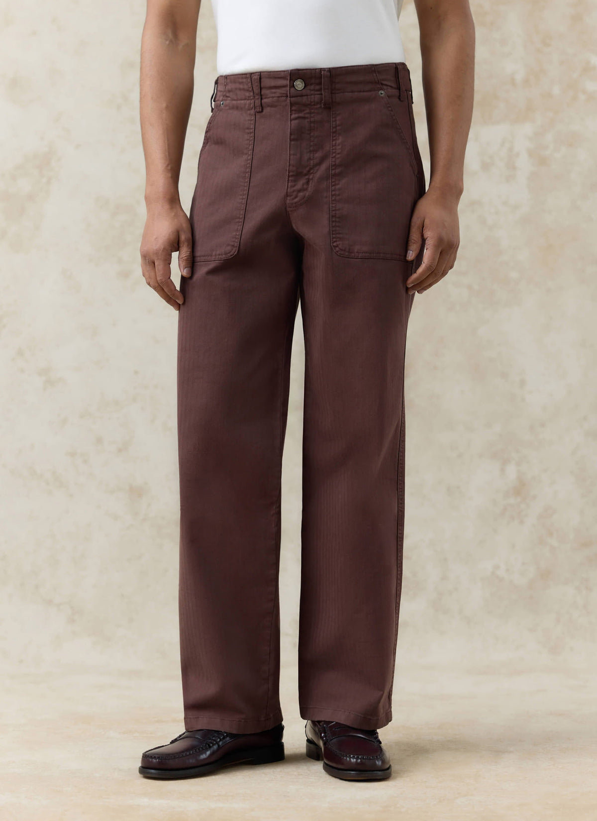 Men's Carpenter Trousers - Cotton - Espresso Brown