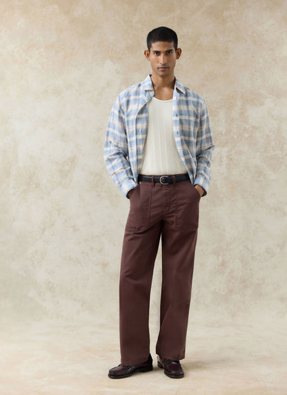 Men's Carpenter Trousers - Cotton - Espresso Brown