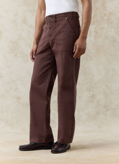 Men's Carpenter Trousers - Cotton - Espresso Brown