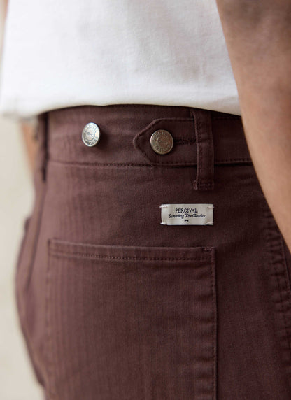 Men's Carpenter Trousers - Cotton - Espresso Brown