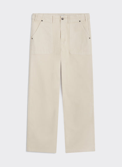 Men's Carpenter Trousers - Cotton - Cream