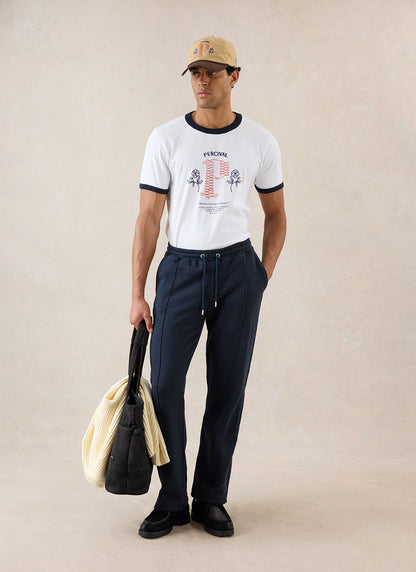Conrad Straight Leg Trackpants - Navy Cotton - Percival
