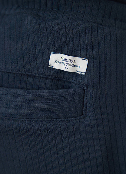 Conrad Straight Leg Trackpants - Navy Cotton - Percival