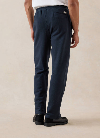 Conrad Straight Leg Trackpants - Navy Cotton - Percival